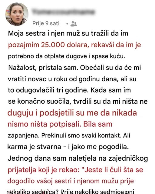 Kada sam pozajmila novac sestri, izgubila sam više od 25.000 dolara — izgubila sam poverenje - featured image