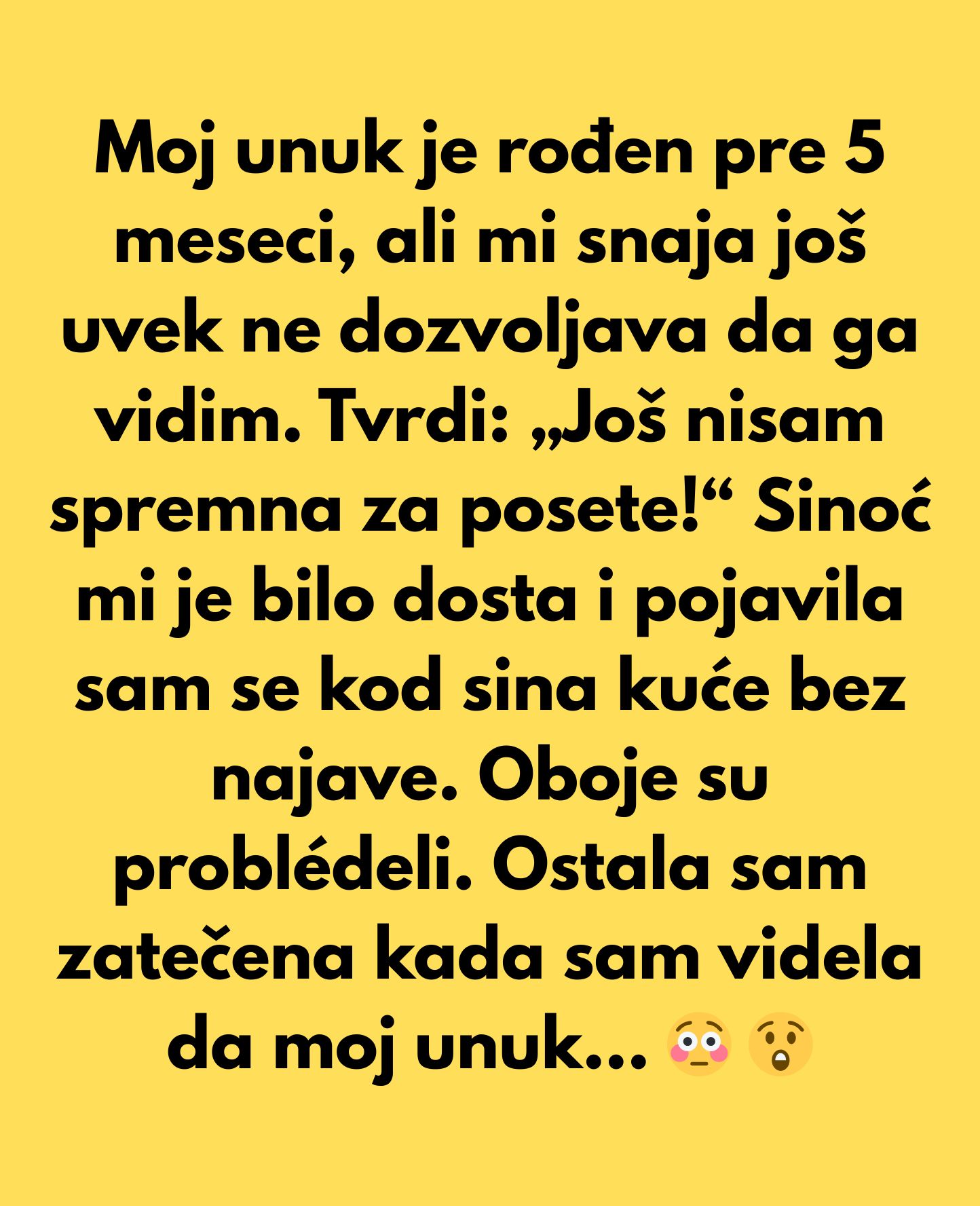 Nisam smela da vidim svog unuka 5 meseci — a pravi razlog me je ostavio bez reči Nisam smela da vidim svog unuka 5 meseci — a pravi razlog me je ostavio bez reči - featured image