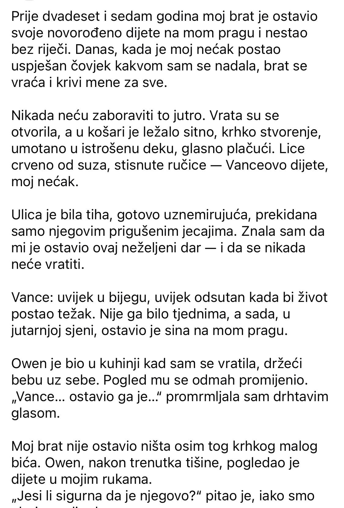 Prije dvadeset i sedam godina, moj brat je ostavio svoje novorođenče na mom pragu i nestao bez ijedne riječi… Danas, kada je moj nećak postao ostvareni čovjek kakvom sam se nadala, moj brat se vraća i mene krivi za sve. - featured image
