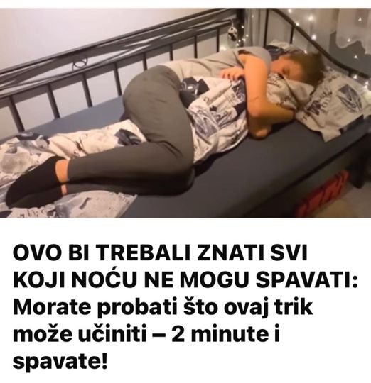 OVO BI TREBALI ZNATI SVI KOJI NOĆU NE MOGU SPAVATI: Morate probati što ovaj trik može učiniti – 2 minute i spavate! - featured image