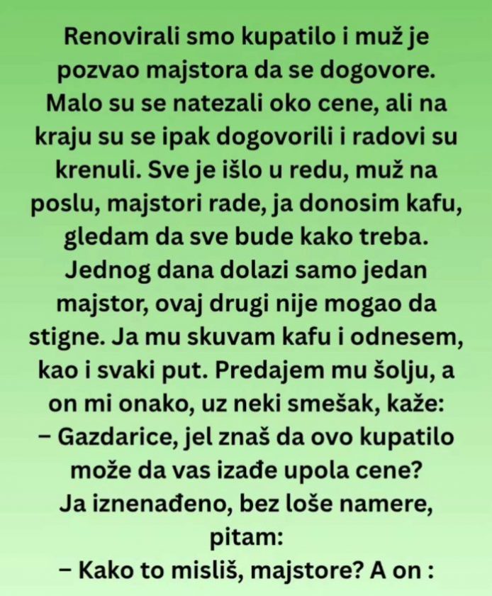 „Majstor mi je dao ‘posebnu ponudu’ – ali nije očekivao moj odgovor“ - featured image