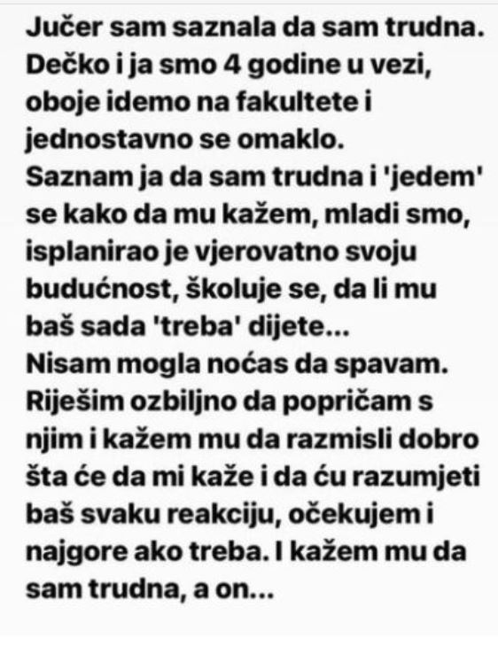 Ostala je TRUDNA i rešila je da KAŽE dečku ali ono ŠTO joj je REKAO nakon TOGA će PAMTITI dok je ŽIVA! - featured image