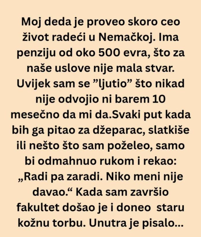 Ceo život sam mislio da je deda škrtica a onda mi je usledio pravi ŠOK! - featured image