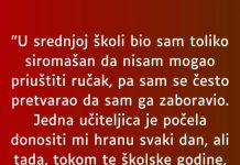 “U srednjoj školi bio sam toliko siromašan…” “U srednjoj školi bio sam toliko siromašan…” - featured image