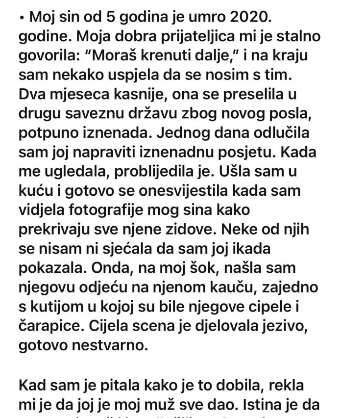 Moj sin od 5 godina je umro 2020. godine. Moja dobra prijateljica mi je stalno govorila: - featured image