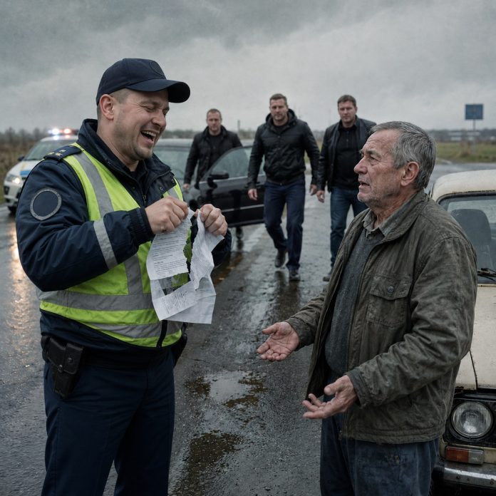 Saobraćajni inspektor je pocepao dokumente penzionera i počeo se smijati… Minutu kasnije, trojica u civilu su stigla… 😲😲😲 - featured image