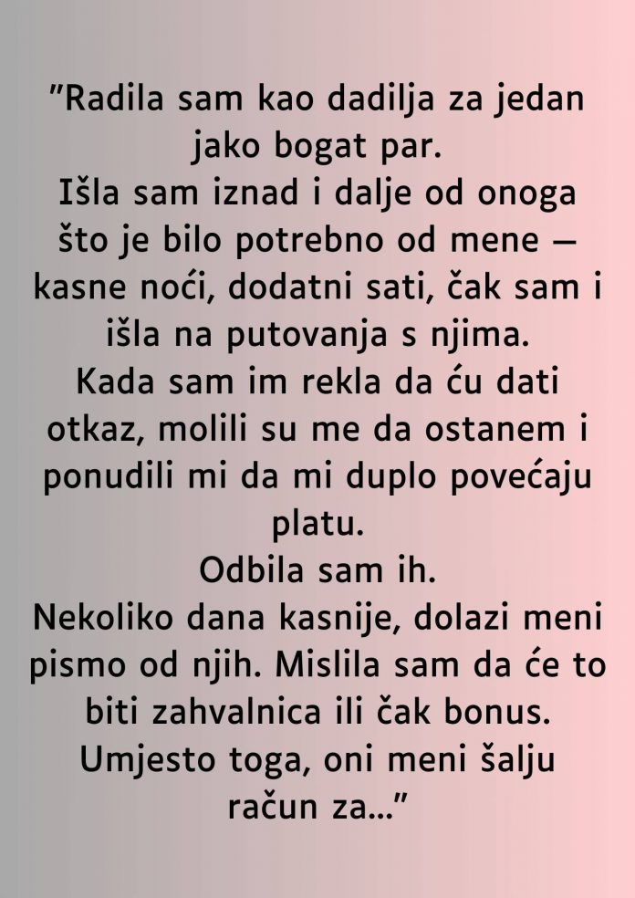 “Radila sam kao dadilja za jedan jako bogat par…” - featured image
