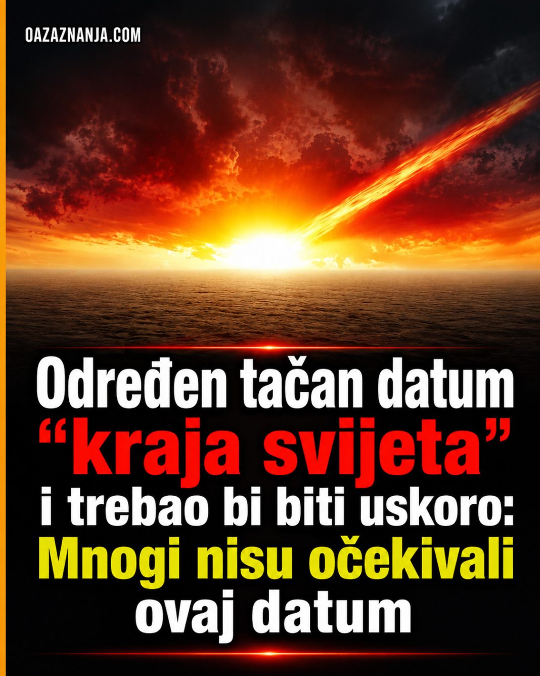 Određen Točan datum ‘kraja svijeta’ i trebao bi biti uskoro! Ovo mnogi nisu očekivali - featured image