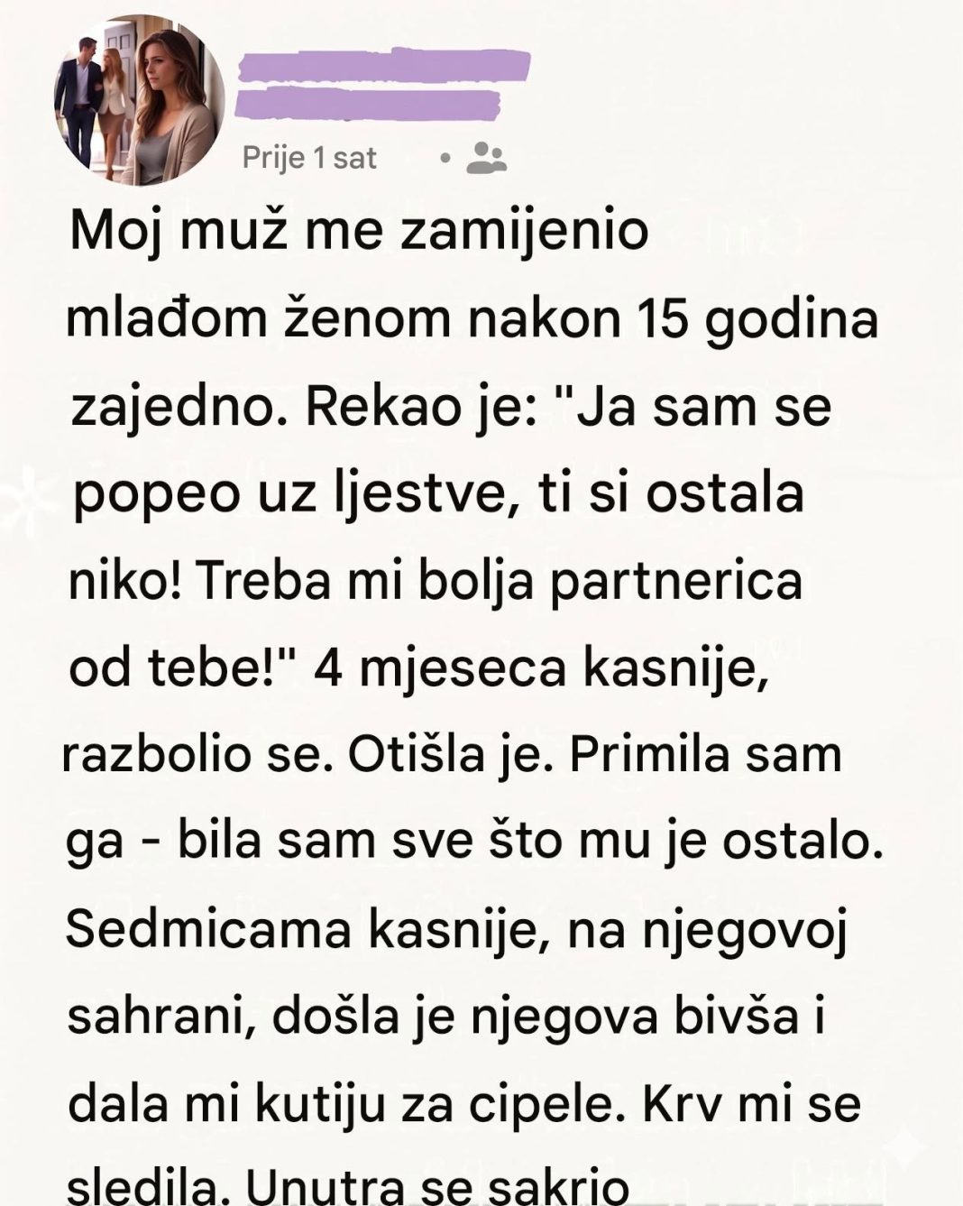 Ostavio me je zbog druge jer sam bila „beznačajna“: Kada je bolest uzela sve, ostala sam jedina pored njega - featured image Ostavio me je zbog druge jer sam bila „beznačajna“: Kada je bolest uzela sve, ostala sam jedina pored njega - featured image