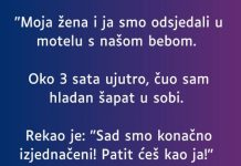 “Moja žena i ja smo odsjedali u motelu s našom bebom…” “Moja žena i ja smo odsjedali u motelu s našom bebom…” - featured image