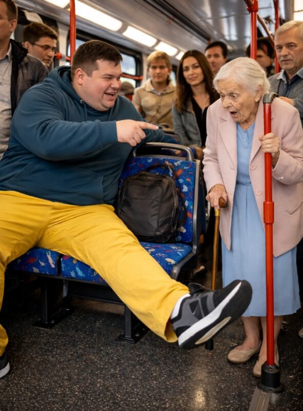 U autobusu drski mladić ne samo da je odbio ustupiti mjesto starijoj ženi, već je i demonstrirao nogu na sjedalo – ali takvu kaznu definitivno nije očekivao 😨😱 - featured image