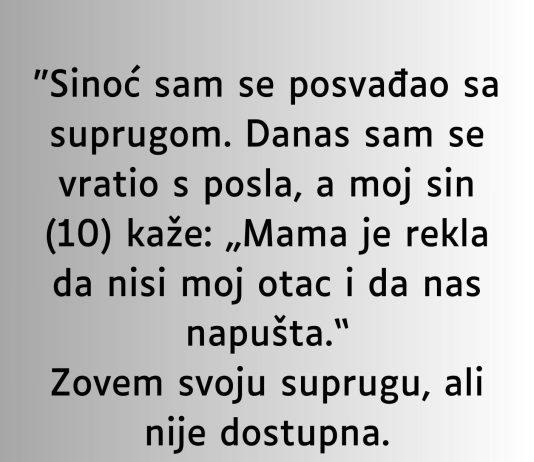 “Sinoć sam se posvađao sa suprugom….” “Sinoć sam se posvađao sa suprugom….” - featured image