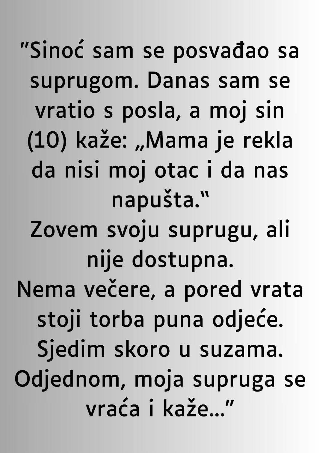 “Sinoć sam se posvađao sa suprugom….” - featured image “Sinoć sam se posvađao sa suprugom….” - featured image