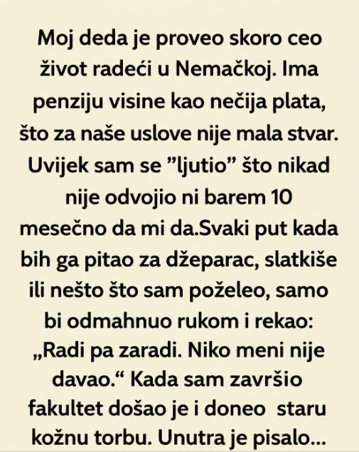 Ceo život sam mislio da je deda škrtica a onda mi je usledio pravi ŠOK! - featured image